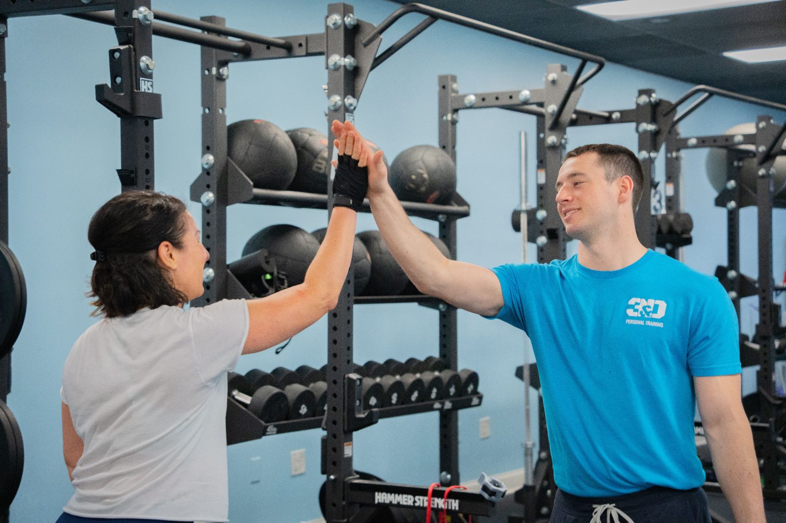Inside the 3&D Personal Training gym — a small-group session in progress